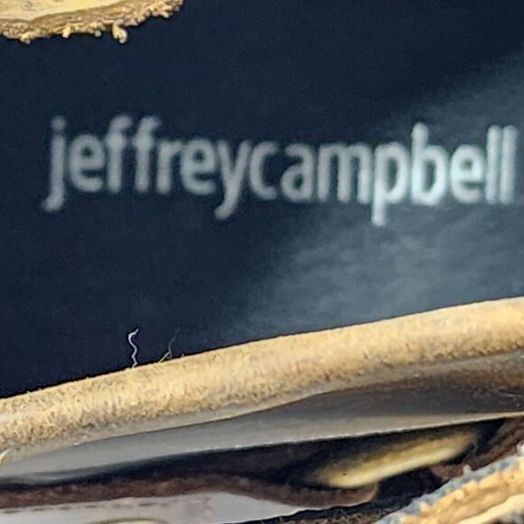 Jeffrey Campbell Brown Leather Belted-Up Buckle Ankle Boots  Women's 5 - Picture 4 of 10